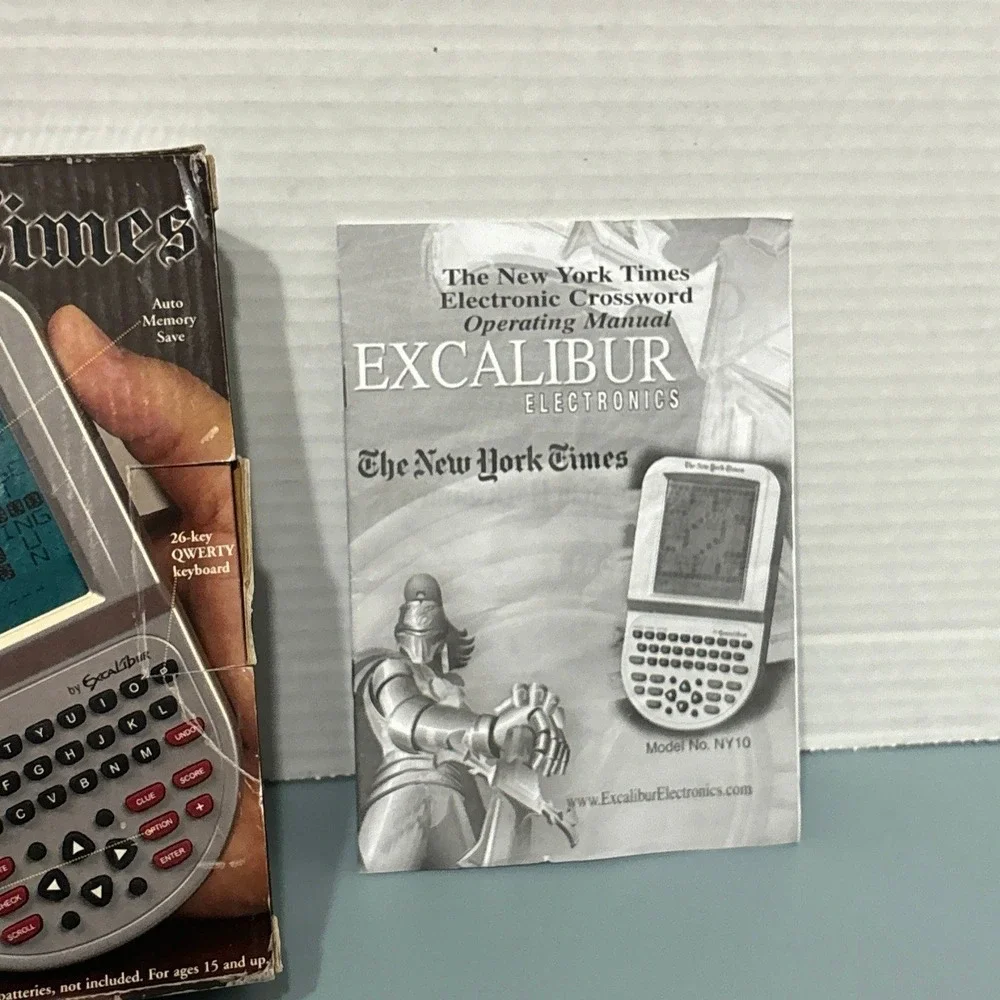 Excalibur The New York Times Touch Screen Crossword Puzzle Handheld Game - Works - Picture 9 of 9